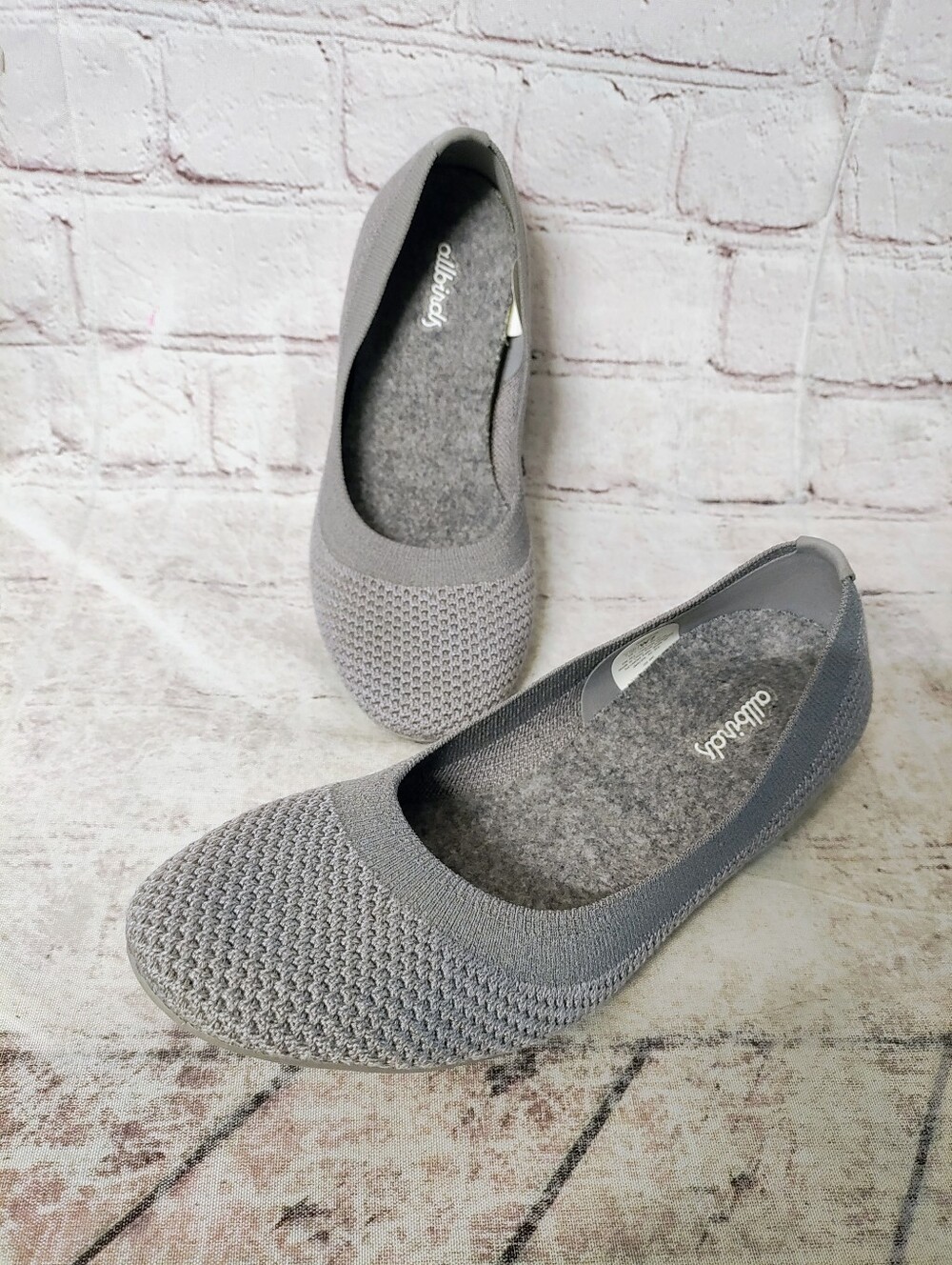 Allbirds Tree Breezers Ballet Flats Women's 7 Seashell Grey